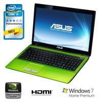 ASUS K53SJ-SX347V 15,6" Ci3-2310M 4GB, 500GB, GT520, Win7HP64, verde