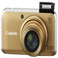 Canon PowerShot SX210IS gold 14x wide Zoom, HD Video, 7,6cm LCD