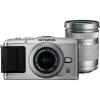 Olympus e-p3 + 14-42 + 40-150 argintiu 12,3 mpix, 7,6cm lcd, fullhd