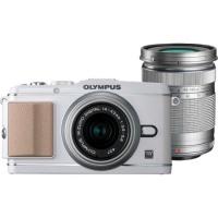 Olympus E-P3 + 14-42 + 40-150 alb; 12,3 Mpix, 7,6cm LCD, FullHD Video