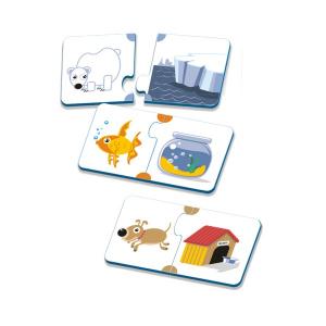 Miniland - Joc de asociere Animalele si mediul de viata