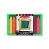 Set 10 creioane colorate groase trunghiulare in culori fluorescente-