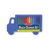 Set 12 creioane colorate triunghiulare truck-