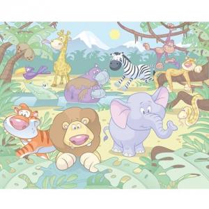 Tapet pentru Copii Baby Jungle Safari - Walltastic