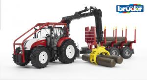 TRACTOR FORESTIER STEYR CVT 6230 CU REMORCA SI 4 BUSTENI- BRUDER