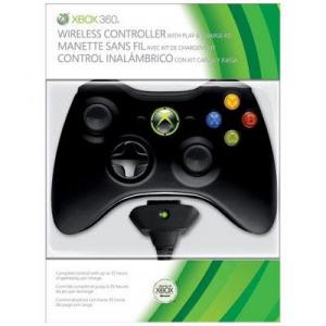 Controller Black + Play &amp; Charge Kit Xbox 360