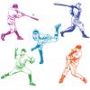 Sticker set 5  baseball players