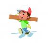 Figurina manny with wood truss
