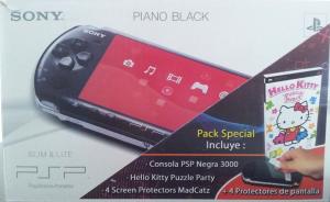 Consola SONY PSP 3004 Black + Hello Kitty + 4 Screen Protectors