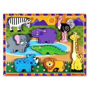 Melissa &amp; Doug - Puzzle lemn in relief Safari