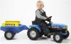 Tractor cu pedale farm albastru -