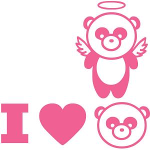 Sticker I Love Panda