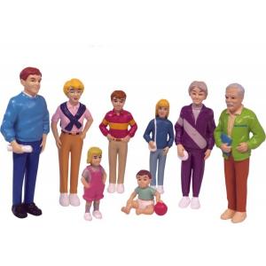 Familie de europeni set de 8 figurine - Miniland