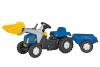 Tractor cu pedale si remorca copii 023929 blue rolly