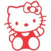 Sticker hello kitty rosu