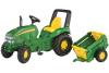 Tractor cu pedale si remorca copii 035762 verde rolly