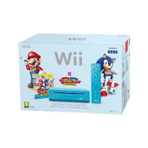 Consola Nintendo Wii Blue cu Mario &amp; Sonic at the London 2012 Olympic Games