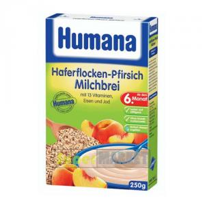 HUMANA - CEREALE DIN FULGI DE OVAZ SI PIERSICI, 250 G