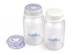 Set 2 recipiente colectare lapte, BPA 0 % - Nuvita