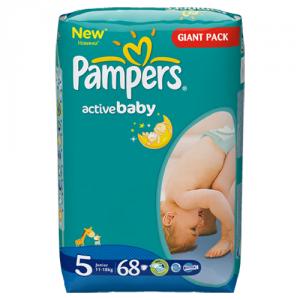Pampers Scutece Active Baby 5 Junior Giant Pack 68 buc