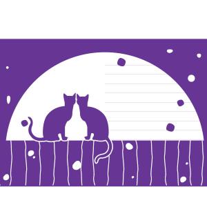 Sticker Pisici in Lumina Lunii