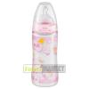 NUK - BIBERON FIRST CHOICE BABY ROSE, CU TETINA DIN SILICON 0+, 300ML