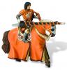 Cavaler cu cal pentru turnir, orange