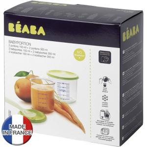 Beaba - Set 4 recipiente ermetice PP pentru hrana (2X150ml, 2X300ml)