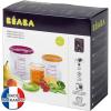 Beaba - Set 6 recipiente ermetice pentru hrana (2X150ml, 2X300ml, 2X500ml)