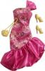Rochie de seara Barbie Fashionistas - Roz + pantofi aurii - Mattel