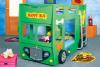 Patut tineret pentru copii happy bus verde plastiko