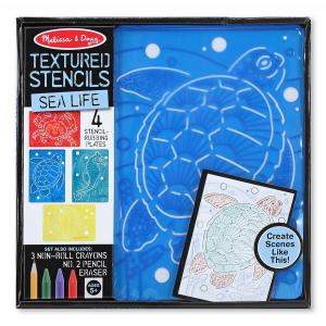 Set de sabloane texturate Animale marine- Melissa &amp; Doug