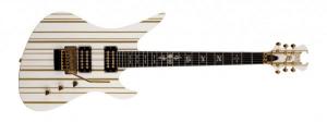 Schecter Synyster Gates Custom Syn White w/ Gold Stripes