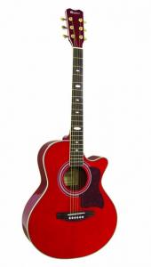 Dimavery - Chitara acustica JH-500 Cutaway Guitar, red