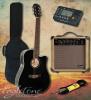 Eagletone/stagg acoustic electric guitar pack black/natural