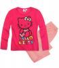 Pijama cu maneca lunga hello kitty roz fuchsia