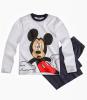 Pijama cu maneca lunga Disney Mickey alb/denim
