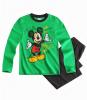 Pijama cu maneca lunga disney mickey verde/gri inchis