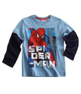Bluza cu maneca lunga Spiderman albastru deschis