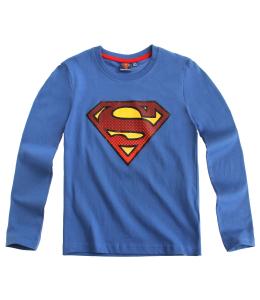 Bluza cu maneca lunga Superman albastra