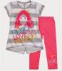 Tricou cu leggings Disney Violetta alb/roz