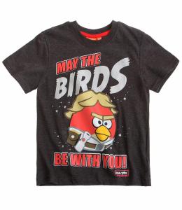 Tricou Angry Birds-Star Wars gri inchis