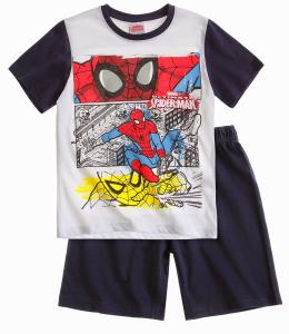 Pijama de vara Spiderman alb/denim