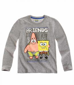 Bluza cu maneca lunga Sponge Bob gri