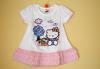 Top cu volanase Hello Kitty alb