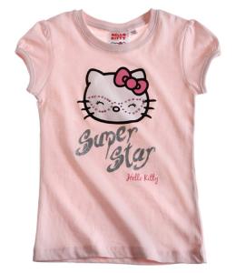 Tricou Hello Kitty  roz  Super star