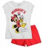 Pijama de vara Disney Minnie alb/rosu