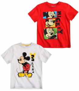Tricou Disney Mickey (pachet de 2 buc.) - alb/rosu