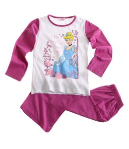 Pijama fetite 2 piese Disney Princess alb/lila