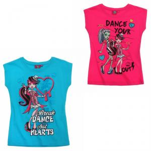 Tricou Monster High (pachet de 2 buc.) roz fuchsia/albastru turcoaz